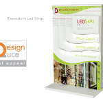 Progetto espositore da banco per led strip